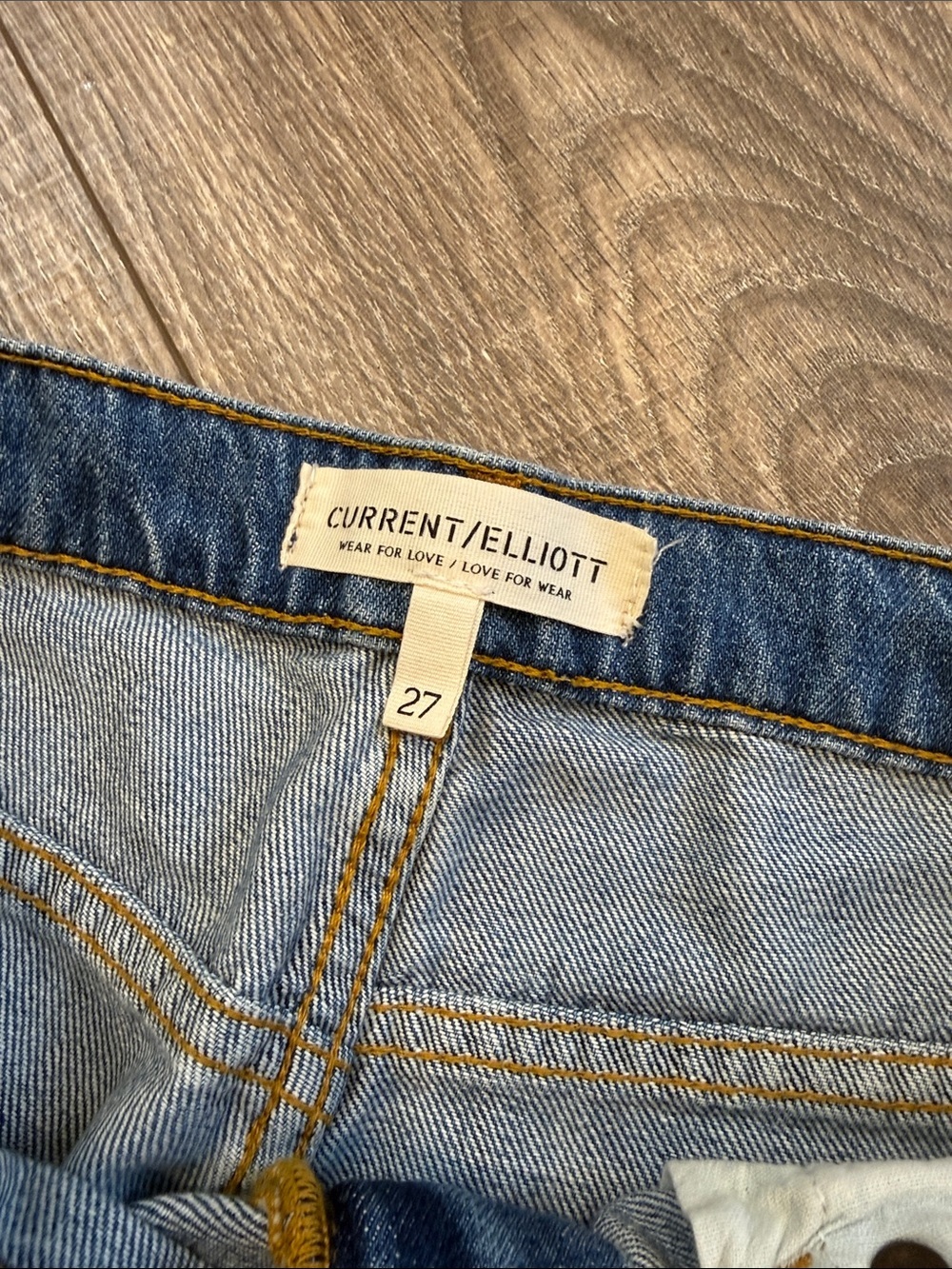 Current/Elliott DOHENY Wide-Leg Blue Denim Jeans size 27 - Picture 3 of 9